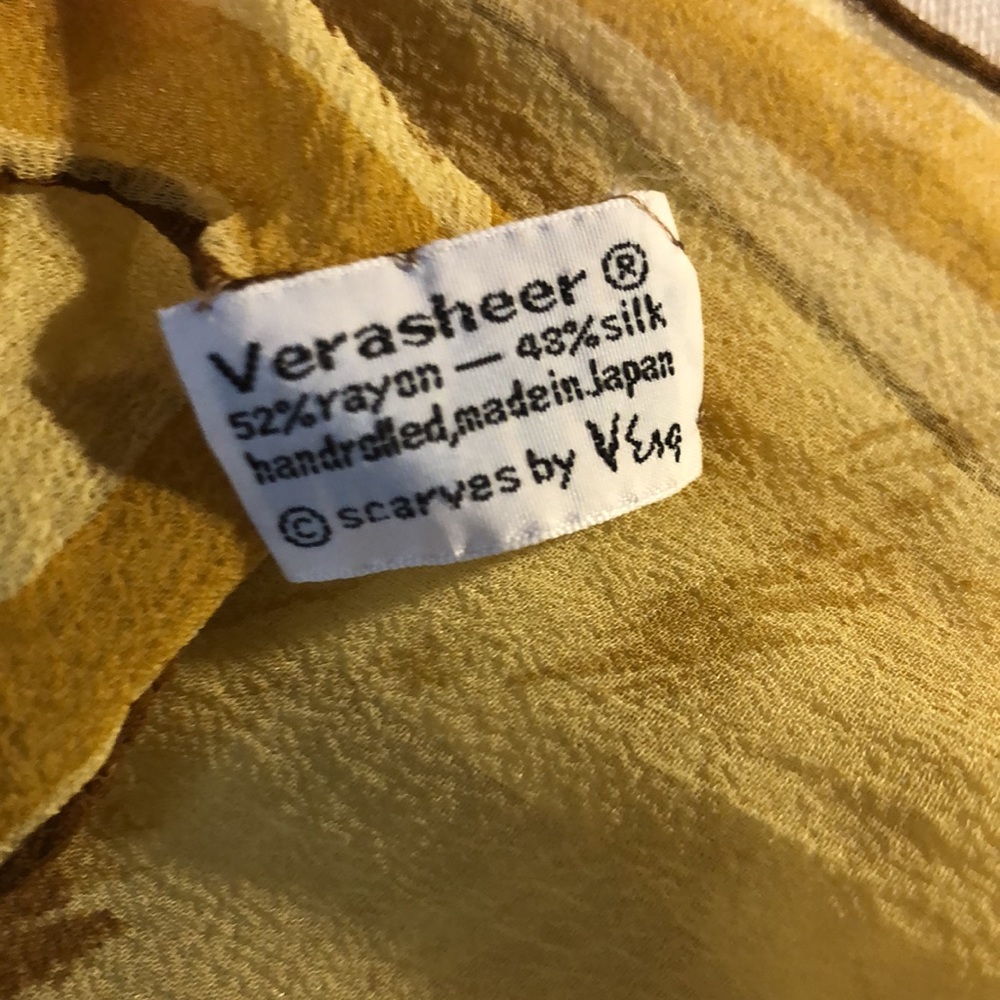 Vintage 60s Vera Printed Silk Blend Scarf - Picture 4 of 7